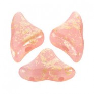 Les perles par Puca® Hélios beads Rose opal splash 71020/94401